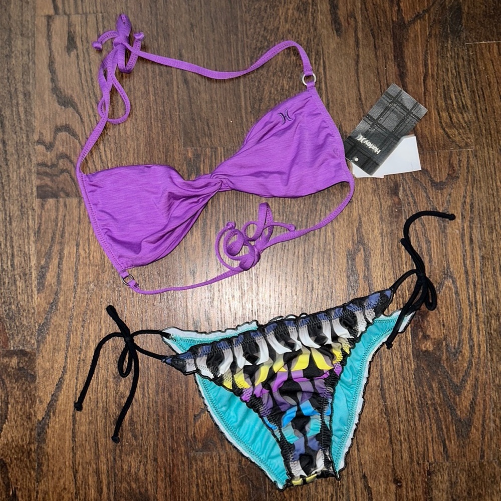 ❗️Final Sale! ❗️Hurley Deluxe Bandeau & Lynx String Bikini